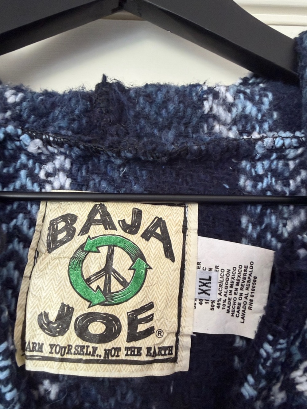 Men's Navy and Light Blue Striped Baja Joe - Picture 2 of 2